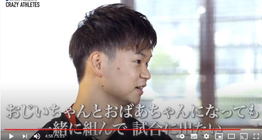 インタビューに答える渡辺選手