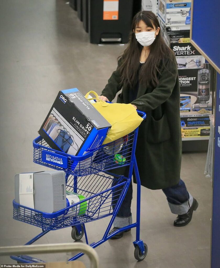 小室眞子が一人でNYの家具店で買い物をする姿